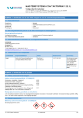 Mastersystems contactspray 22.1L - SDS